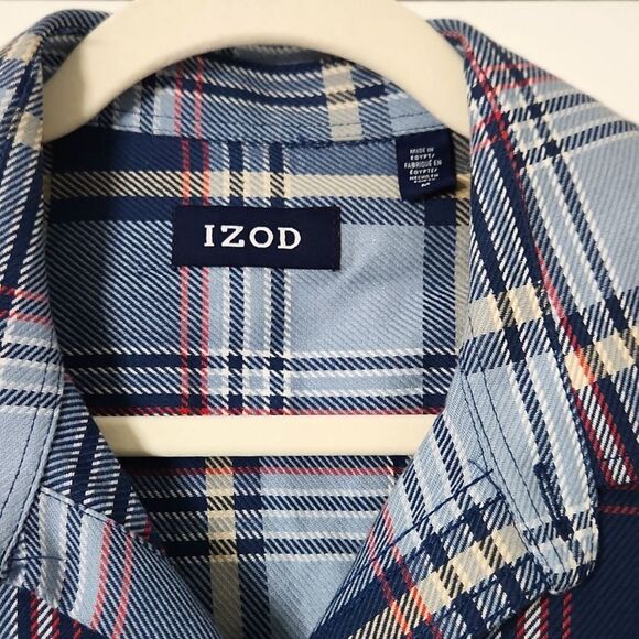 Plaid Flannel Shirt | IZOD | Size M - Picture 2 of 5
